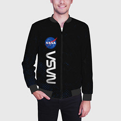 Бомбер мужской NASA НАСА, цвет: 3D-черный — фото 2
