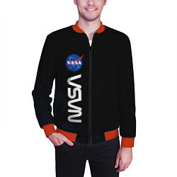 Бомбер мужской NASA НАСА, цвет: 3D-красный — фото 2