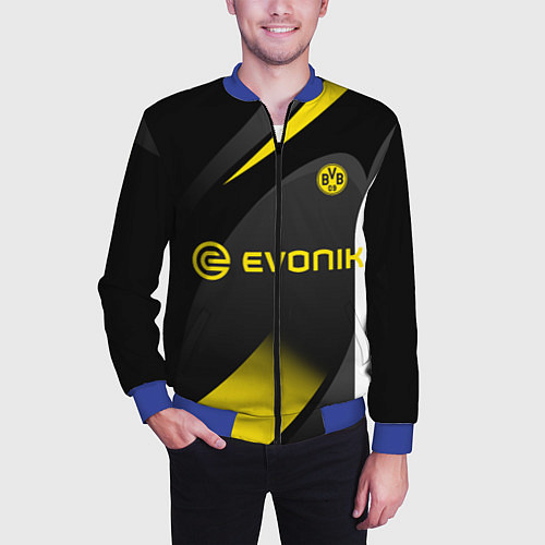Мужской бомбер BORUSSIA DORTMUND / 3D-Синий – фото 3