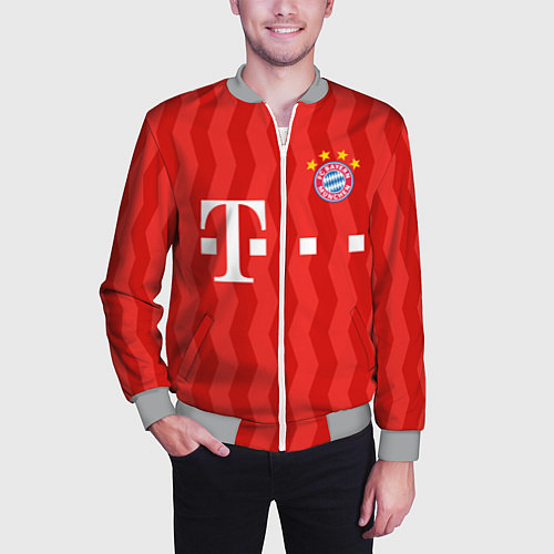 Мужской бомбер FC Bayern Munchen униформа / 3D-Меланж – фото 3