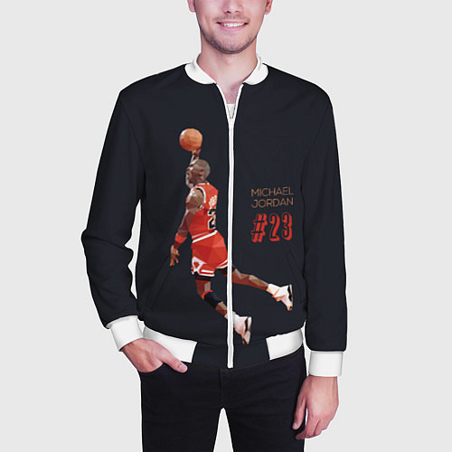 Мужской бомбер MICHAEL JORDAN / 3D-Белый – фото 3