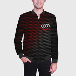 Бомбер мужской AUDI АУДИ, цвет: 3D-черный — фото 2