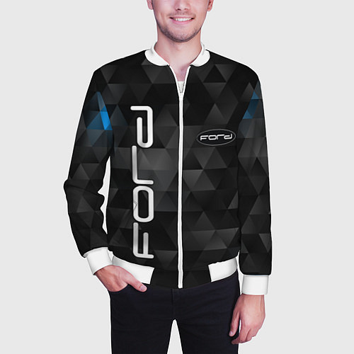 Мужской бомбер FORD / 3D-Белый – фото 3
