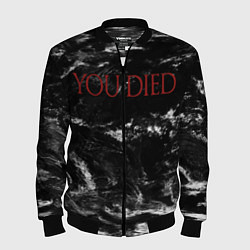 Бомбер мужской YOU DIED, цвет: 3D-черный