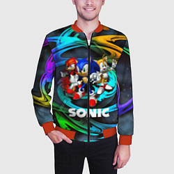 Бомбер мужской SONIC TRIO, цвет: 3D-красный — фото 2
