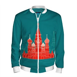 Бомбер мужской Москва, цвет: 3D-белый