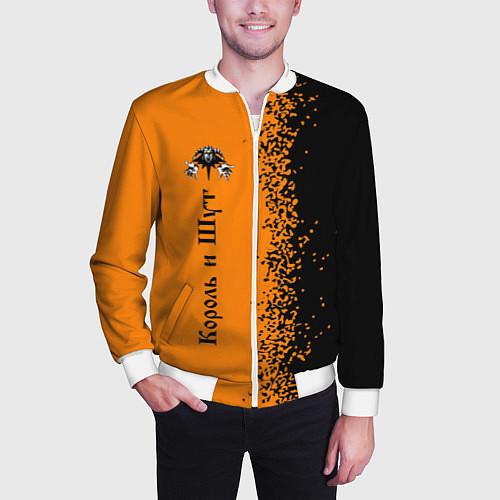 Мужской бомбер КОРОЛЬ И ШУТ / 3D-Белый – фото 3
