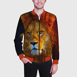 Бомбер мужской Лев 3D, цвет: 3D-красный — фото 2