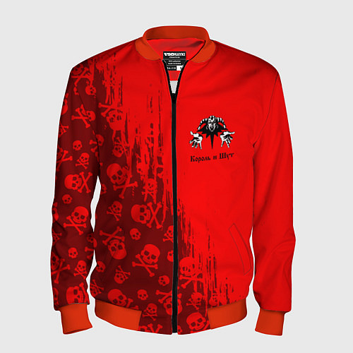 Мужской бомбер КОРОЛЬ И ШУТ / 3D-Красный – фото 1