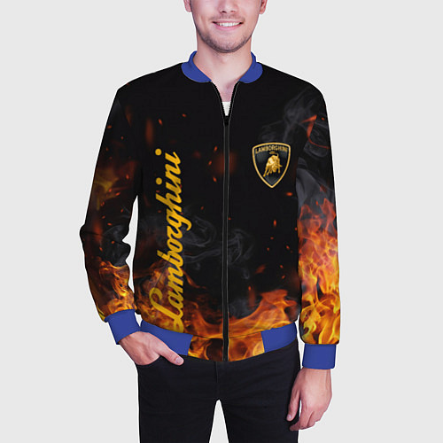 Мужской бомбер LAMBORGHINI / 3D-Синий – фото 3