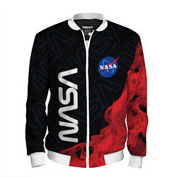 Бомбер мужской NASA НАСА, цвет: 3D-белый