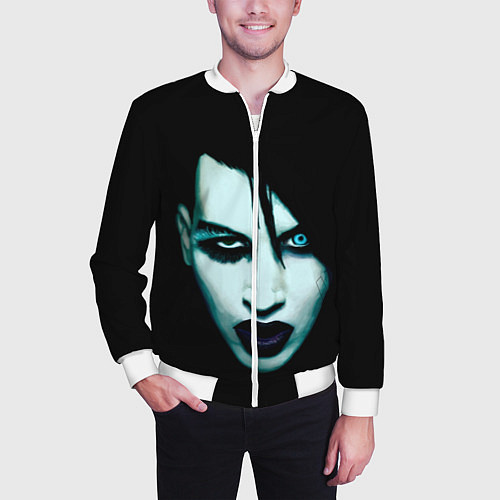 Мужской бомбер Marilyn Manson / 3D-Белый – фото 3