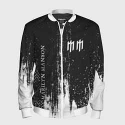 Бомбер мужской MARILYN MANSON М МЭНСОН, цвет: 3D-белый