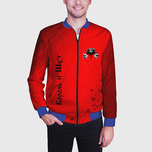 Мужской бомбер КОРОЛЬ И ШУТ / 3D-Синий – фото 3