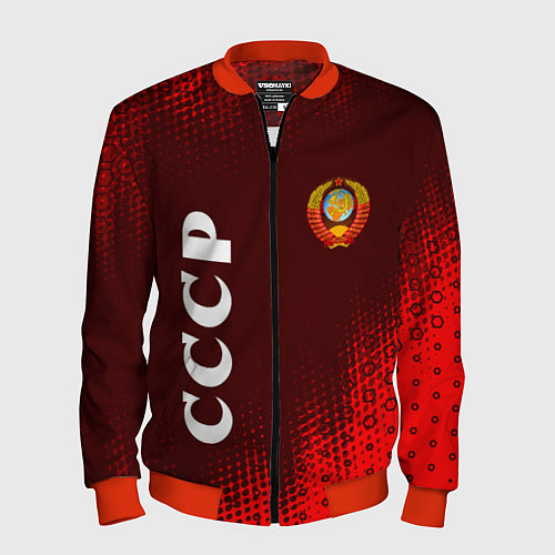 Мужской бомбер СССР USSR / 3D-Красный – фото 1