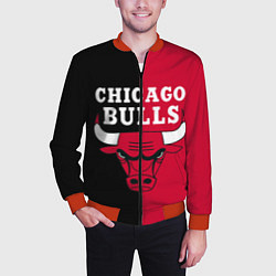 Бомбер мужской Чикаго Буллз, цвет: 3D-красный — фото 2
