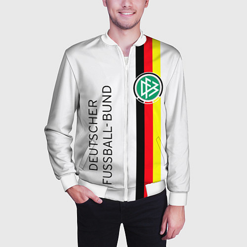 Мужской бомбер СБОРНАЯ ГЕРМАНИЯ / 3D-Белый – фото 3
