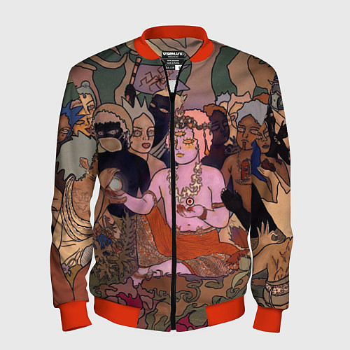 Мужской бомбер BRING ME THE HORIZON ART / 3D-Красный – фото 1