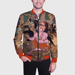 Бомбер мужской BRING ME THE HORIZON ART, цвет: 3D-красный — фото 2