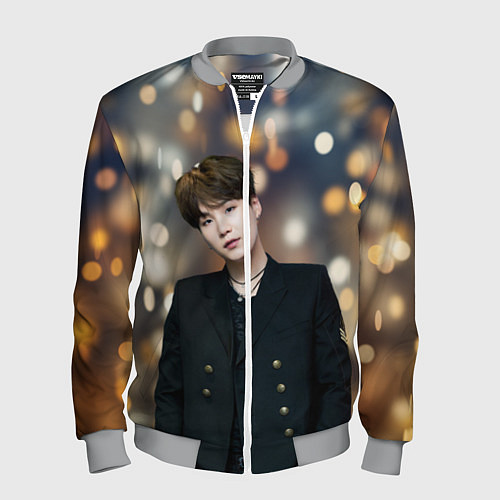 Мужской бомбер MIN YOONGI / 3D-Меланж – фото 1