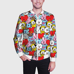 Бомбер мужской BT21 BTS, цвет: 3D-белый — фото 2