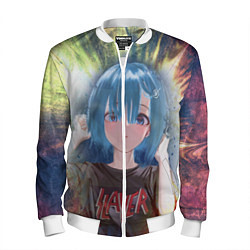 Бомбер мужской Rem Slayer, цвет: 3D-белый