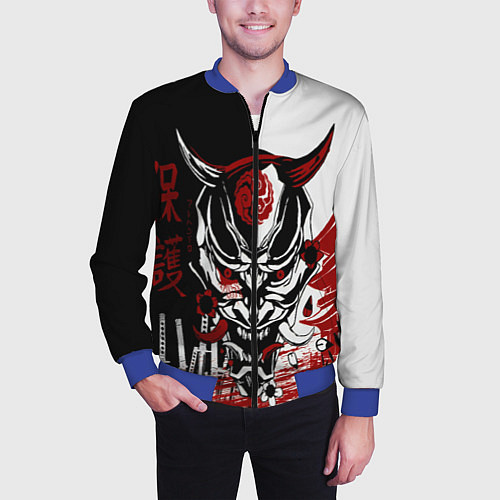 Мужской бомбер Самурай Samurai / 3D-Синий – фото 3