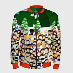 Бомбер мужской Южный Парк South Park, цвет: 3D-красный