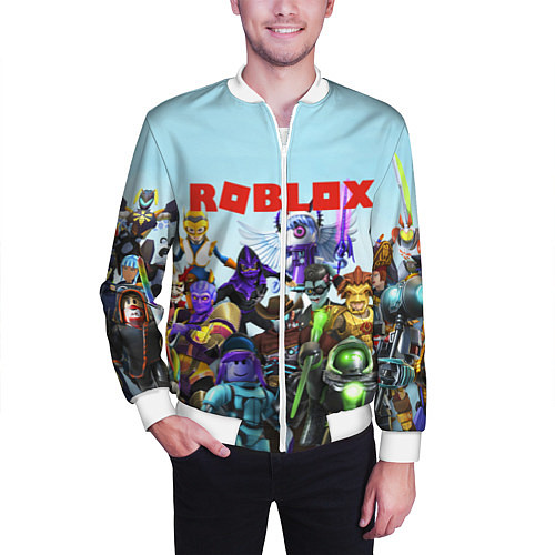 Мужской бомбер ROBLOX / 3D-Белый – фото 3