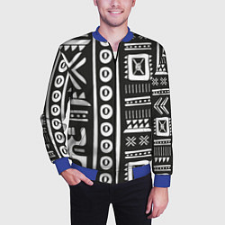 Бомбер мужской Этнический узор, цвет: 3D-синий — фото 2