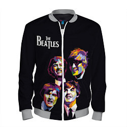 Бомбер мужской The Beatles, цвет: 3D-меланж