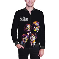 Бомбер мужской The Beatles, цвет: 3D-черный — фото 2