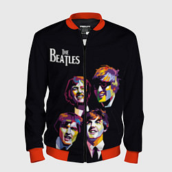 Бомбер мужской The Beatles, цвет: 3D-красный