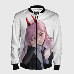 Бомбер мужской Человек Бензопила, цвет: 3D-черный