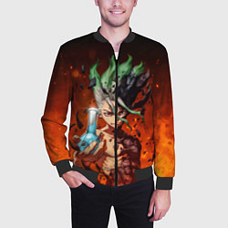 Бомбер мужской Доктор Стоун, цвет: 3D-черный — фото 2