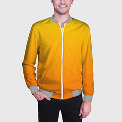Бомбер мужской Оранжевый градиент, цвет: 3D-меланж — фото 2