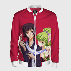 Бомбер мужской Code geass Код Гиас, цвет: 3D-белый