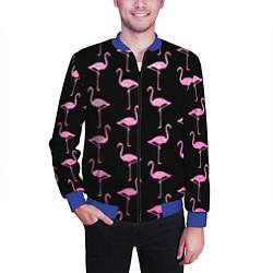 Бомбер мужской Фламинго Чёрная, цвет: 3D-синий — фото 2