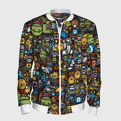 Бомбер мужской АНИМЕ СМАЙЛЫ, цвет: 3D-белый