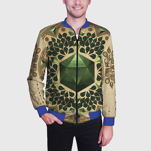 Мужской бомбер DnD Dices: Pattern / 3D-Синий – фото 3
