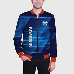 Бомбер мужской Nissan, цвет: 3D-красный — фото 2