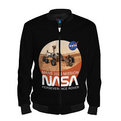 Бомбер мужской NASA - Perseverance, цвет: 3D-черный