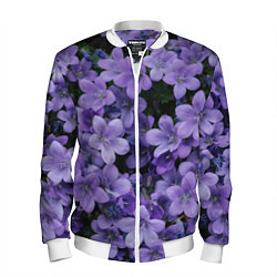 Бомбер мужской Фиолетовый цвет весны, цвет: 3D-белый