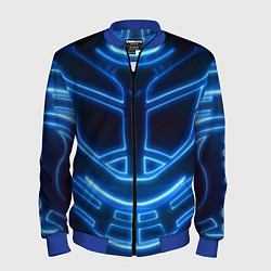 Бомбер мужской Неоновая броня Neon Armor, цвет: 3D-синий