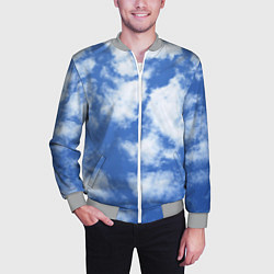 Бомбер мужской ОБЛАКА, цвет: 3D-меланж — фото 2