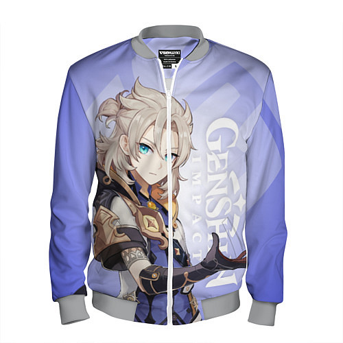 Мужской бомбер GENSHIN IMPACT, АЛЬБЕДО / 3D-Меланж – фото 1