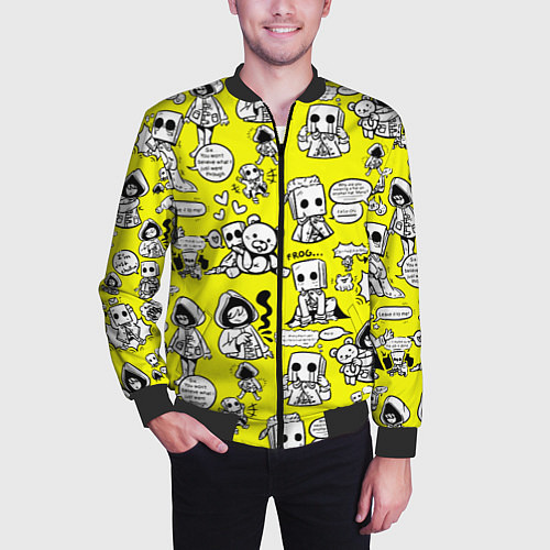 Мужской бомбер LITTLE NIGHTMARES / 3D-Черный – фото 3