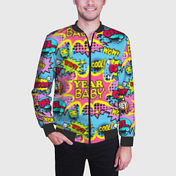 Бомбер мужской Year baby Pop art print, цвет: 3D-черный — фото 2