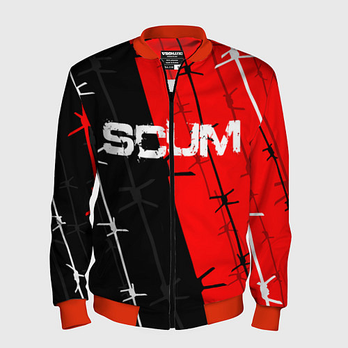 Мужской бомбер SCUM / 3D-Красный – фото 1