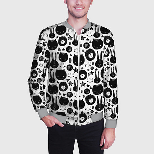 Мужской бомбер Мультяшки / 3D-Меланж – фото 3
